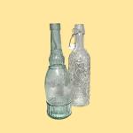 2 Decorative Glass Bottles