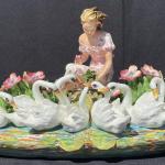 "Maiden with Swans" by Mollica Bros. Ceramic planter