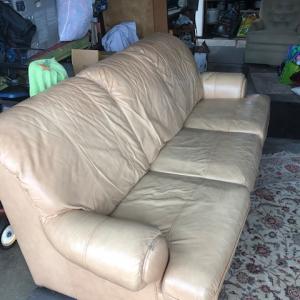 Photo of 3 person leather couch