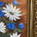 Antique oil painting framed in a triple Antique wood frame 
