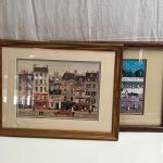 LOT 43: Two Framed Prints - Jane Wooster Scott, Barney Oldfield Hitting 131 MPH 