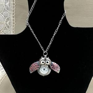 Photo of Owl, pendant, watch necklace