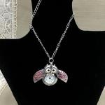 Owl, pendant, watch necklace