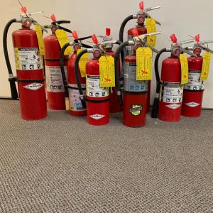 Photo of Commercial fire extinguishers, in date code, lot of 8