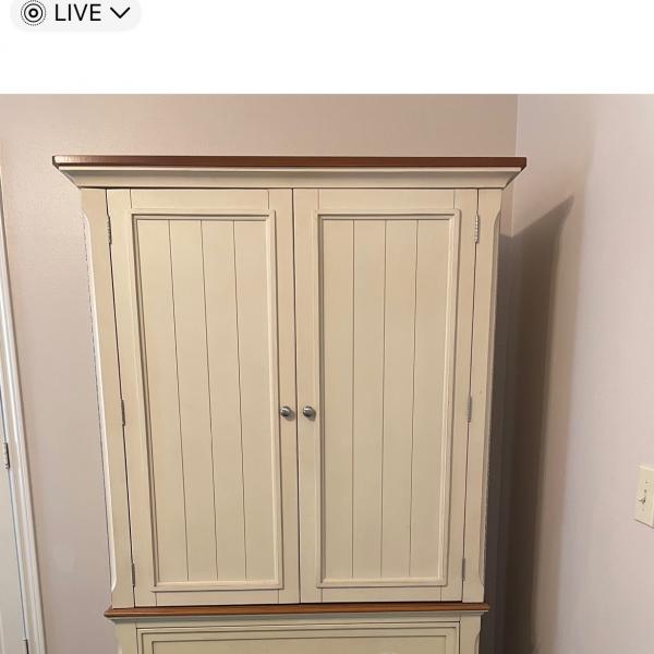 Photo of Ivory colored Armoire 