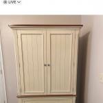 Ivory colored Armoire 