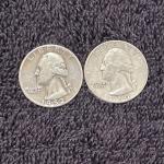 2 Silver Washington Quarters