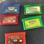 All 5 Lot Pokemon GBA Games Like New