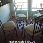 Glass Top Dining Room table and chairs
