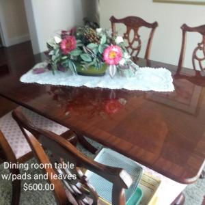 Photo of Dining Room Table and 6 chairs