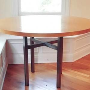 Photo of Solid Blonde Wood Modern Table 
