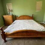 4 Poster solid oak frame, footer & sides-CA King