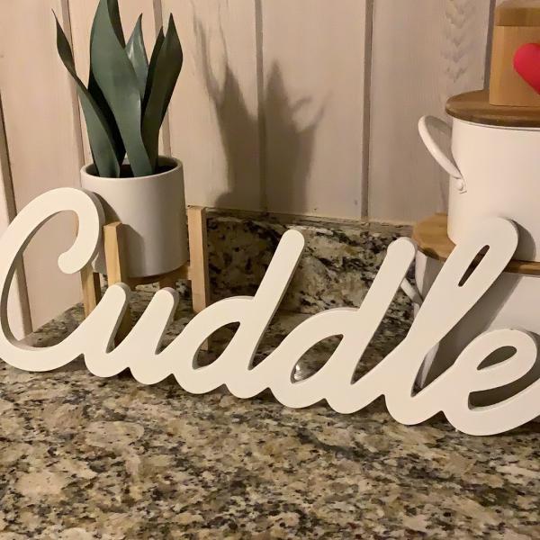 Photo of Cuddle sign 8 X 23 home decor 