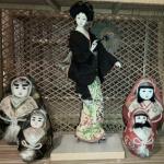 Japanese Daruma Dolls + Geisha Doll 