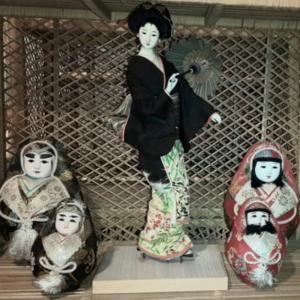 Photo of Japanese Daruma Dolls + Geisha Doll 