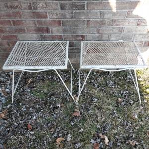 Photo of 2 Russell Woodard lawn tables 