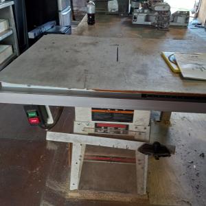 Photo of Floor  table saw with work bench