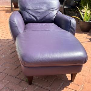 Photo of ITALIAN LEATHER LOUNGE CHAIR, GOOD CONDITION