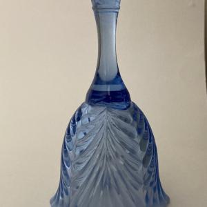 Photo of Fenton blue opalescent Drapery Pattern Bell 