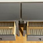  Set of 2 IKEA HEMNES 2-drawer chest/Nightstands Dark Gray Stained 21 1/4x26 ".