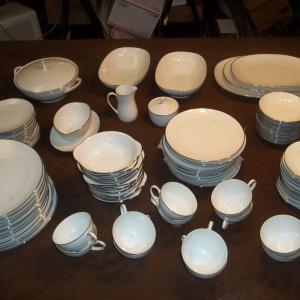 Photo of   Noritake Whitebrook  Complete Set for Twelve   Excellent Condition
