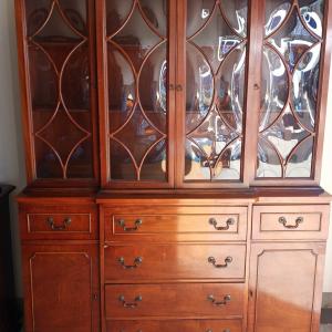 Photo of Vintage China Cabinet with Hidden Desk