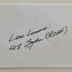 Photo of WWII Amercian Mosquito ace Lou Luma original signature