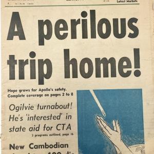 Photo of 1970 The Chicago American Original Vintage Newspaper - Apollo 13