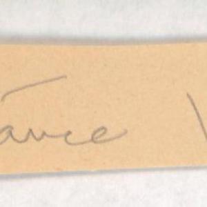 Photo of Constance Worth original signature