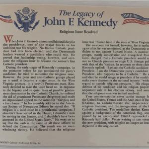 Photo of John F. Kennedy commemorative cover with coin