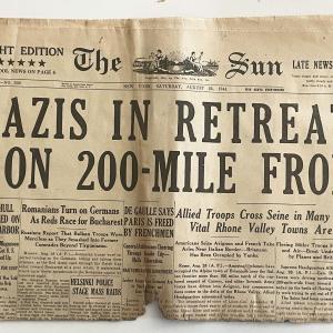 Photo of WWII 1944 The Sun Vintage Newspaper
