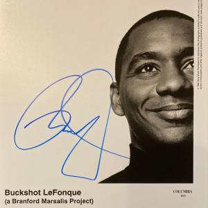 Photo of Buckshot LeFonque Branford Marsalis signed photo