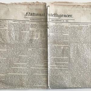 Photo of 1844 Original Vintage National Intelligencer Newspaper - Washington