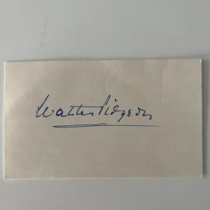 Photo of Walter Pidgeon original signature