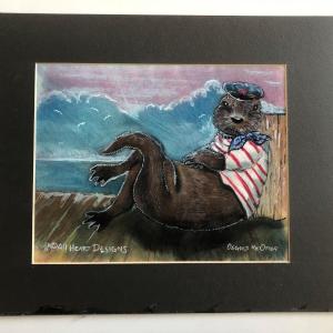 Photo of Osgood the Otter Original Art - All Heart Designs