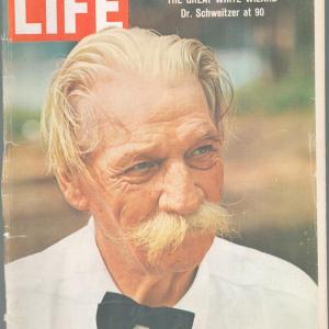 Photo of Dr. Albert Schweitzer Life Magazine Feb. 19, 1965