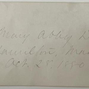Photo of Author Mary A. Dodge autograph note