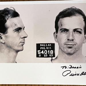 Photo of JFK Assassination witness Pierce Allman signed photo