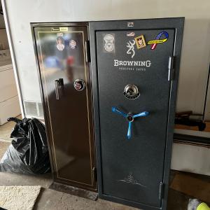 Photo of Gun safe (the brown one on the left)