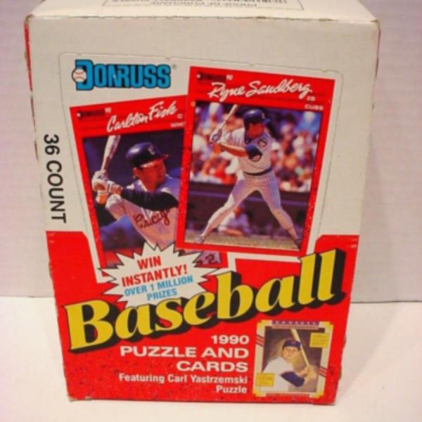 Photo of 1990 Donruss Baseball Wax Box Puzzle