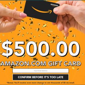 Photo of                 Enter for a $500 Amazon Gift Card!