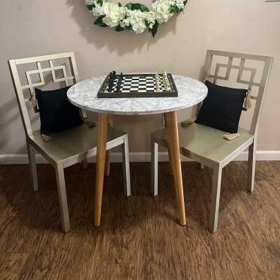 Photo of Game Table and two Chairs-PRICE REDUCED!