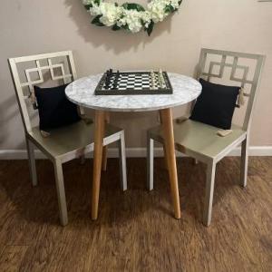 Photo of Game Table and two Chairs-PRICE REDUCED!