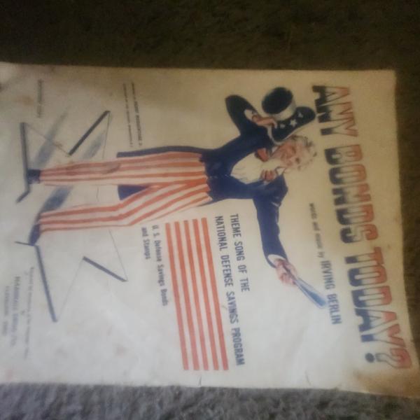 Photo of Souvenir copy of theme song of the National Defense Program