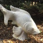 Fountain Fish _ Coy.   White, Ceramic