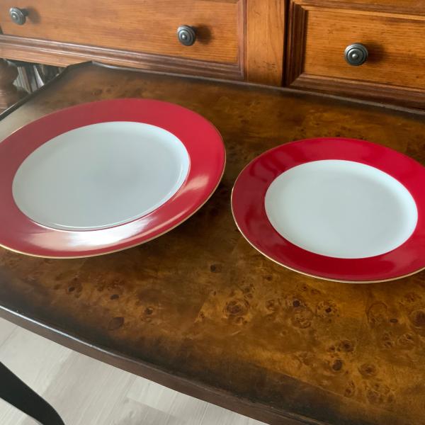 Photo of Crate and Barrel dinnerware - "Red Band"