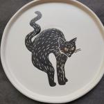 Halloween Cat plate