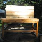 Oak Kitchen table w/2 Pine  benches