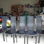 Leather Italian  dining chairs