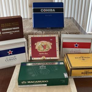 Photo of 7 Empty Cigar Boxes